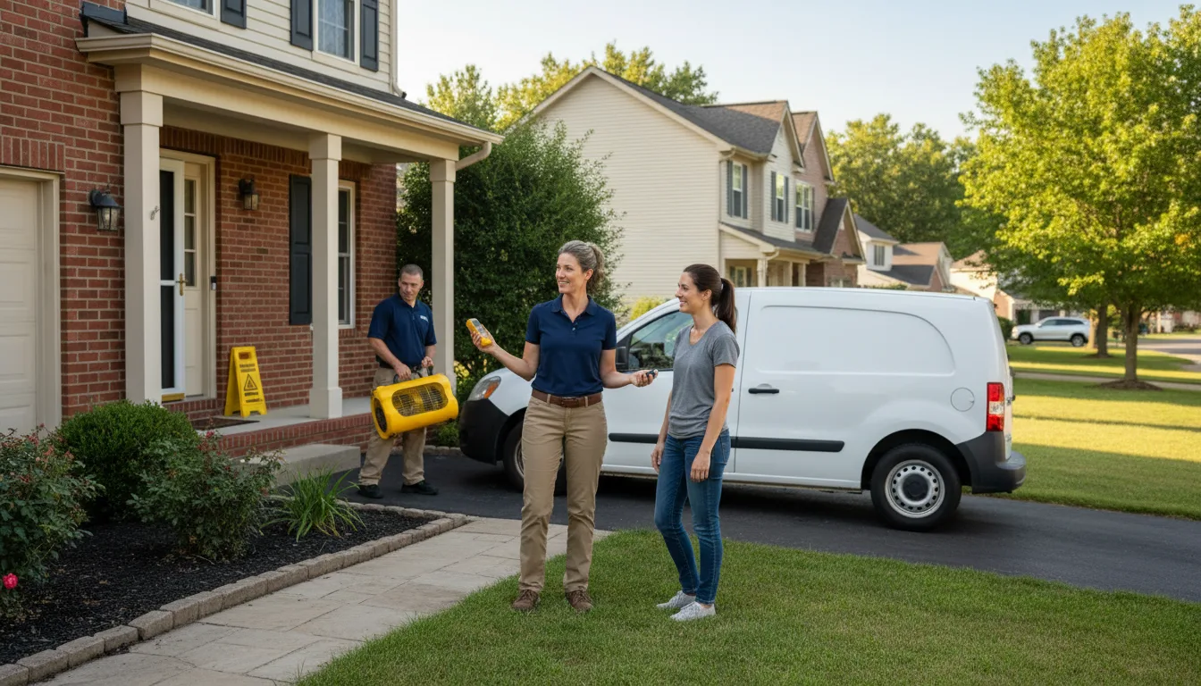 Residential water damage restoration in Holly Springs, NC